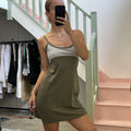 Khaki sporty mini dress
