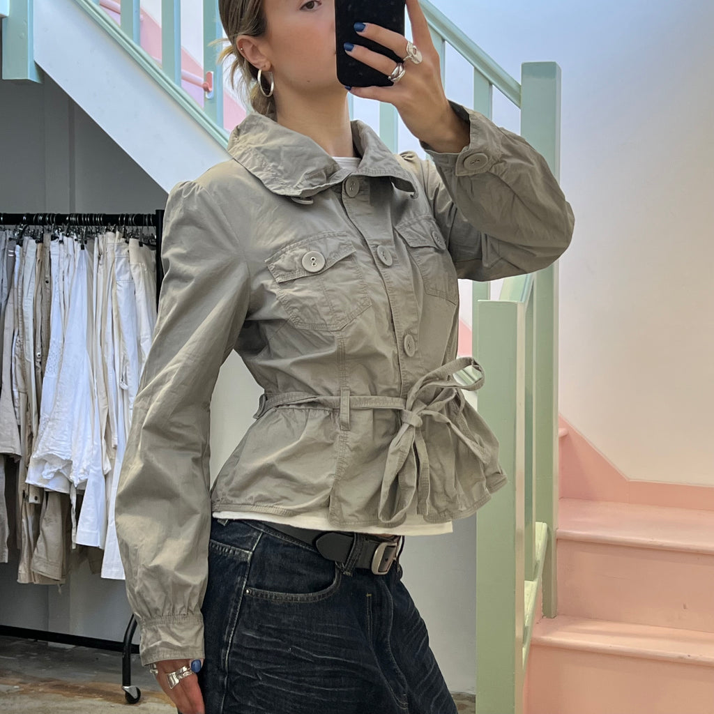 Clockhouse grey lightweight cropped peacoat