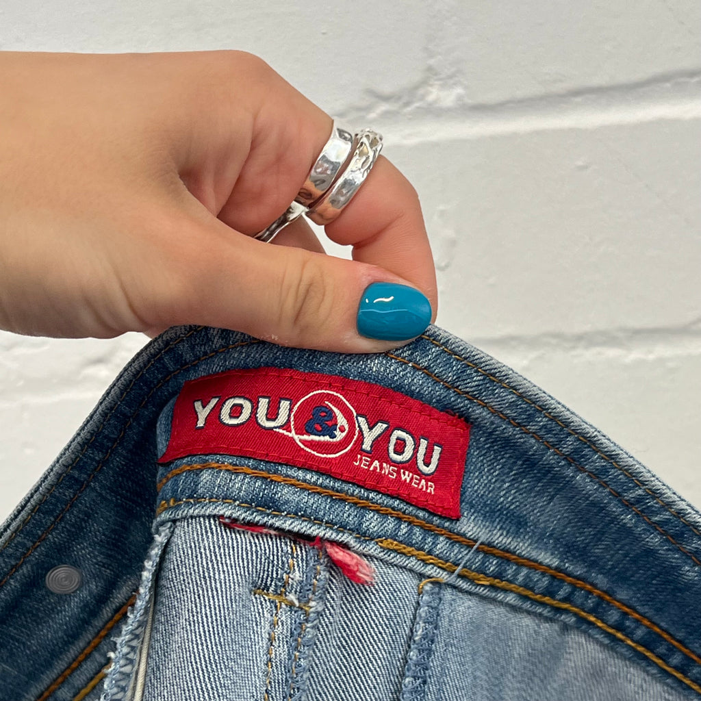 Denim fitted capris