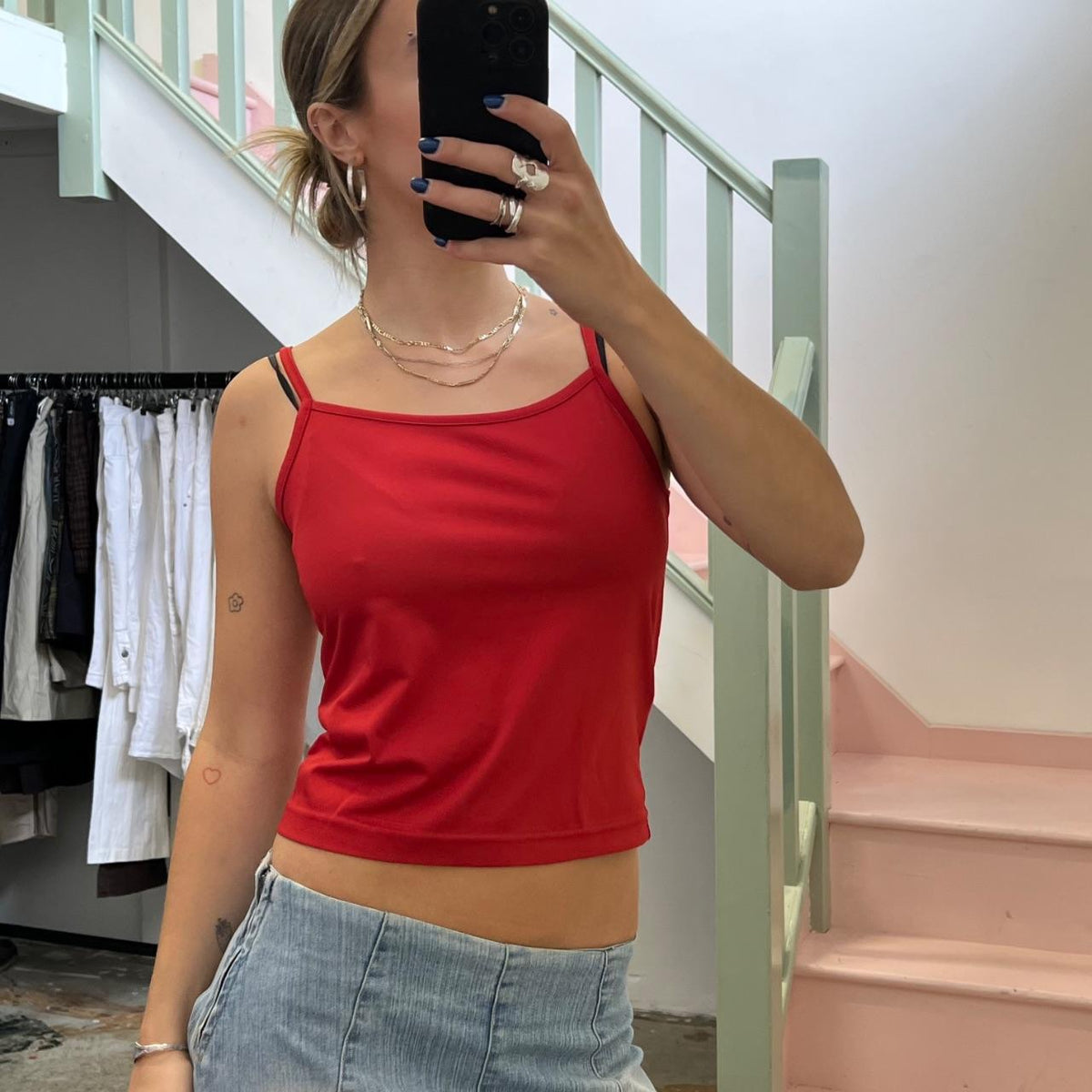 Red slinky cami