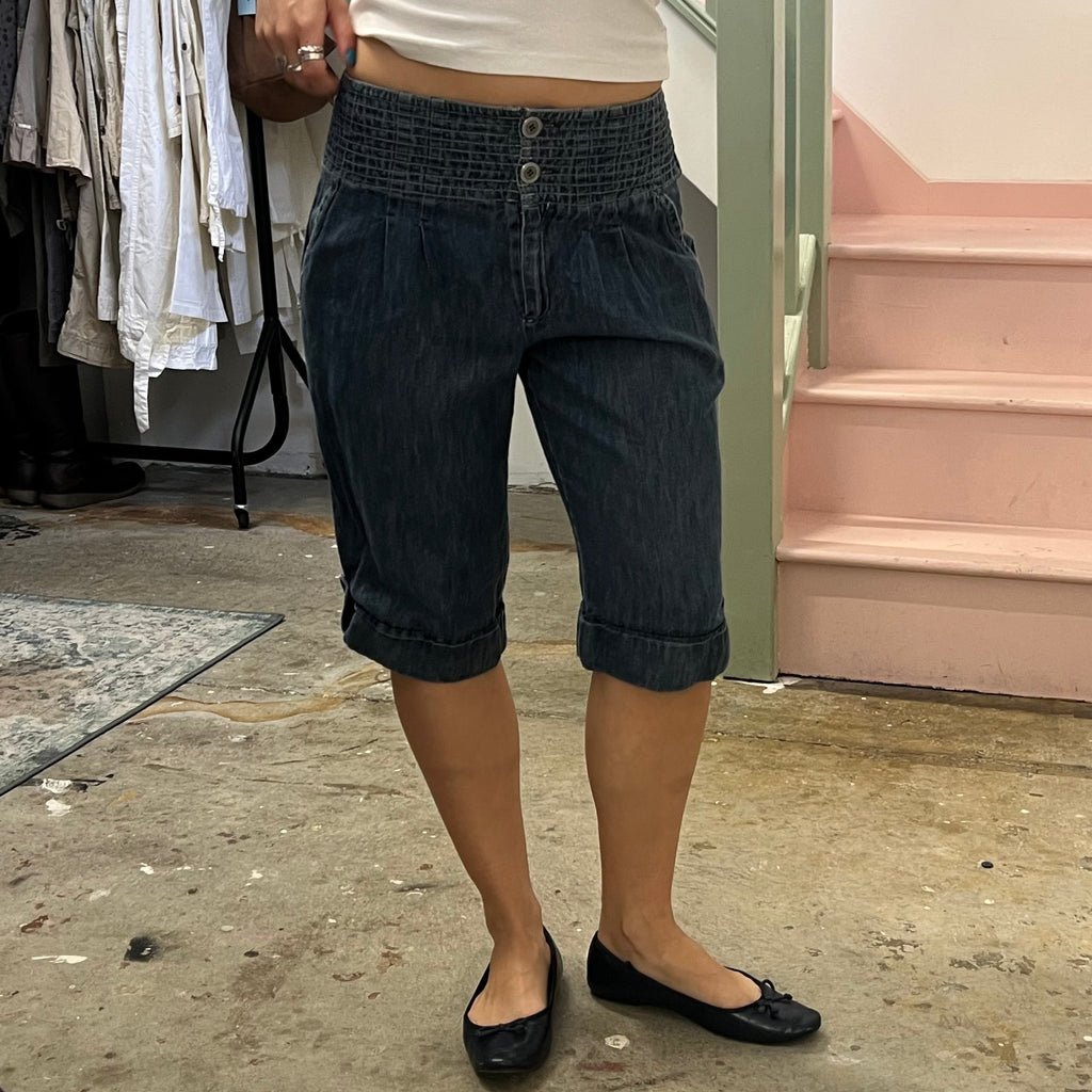 Denim balloon style shorts