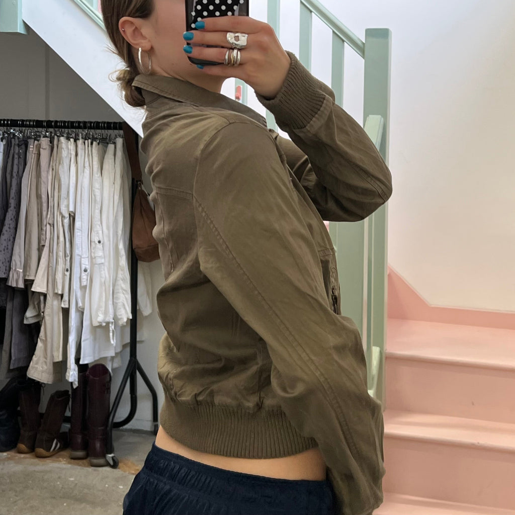 Khaki bomber jacket