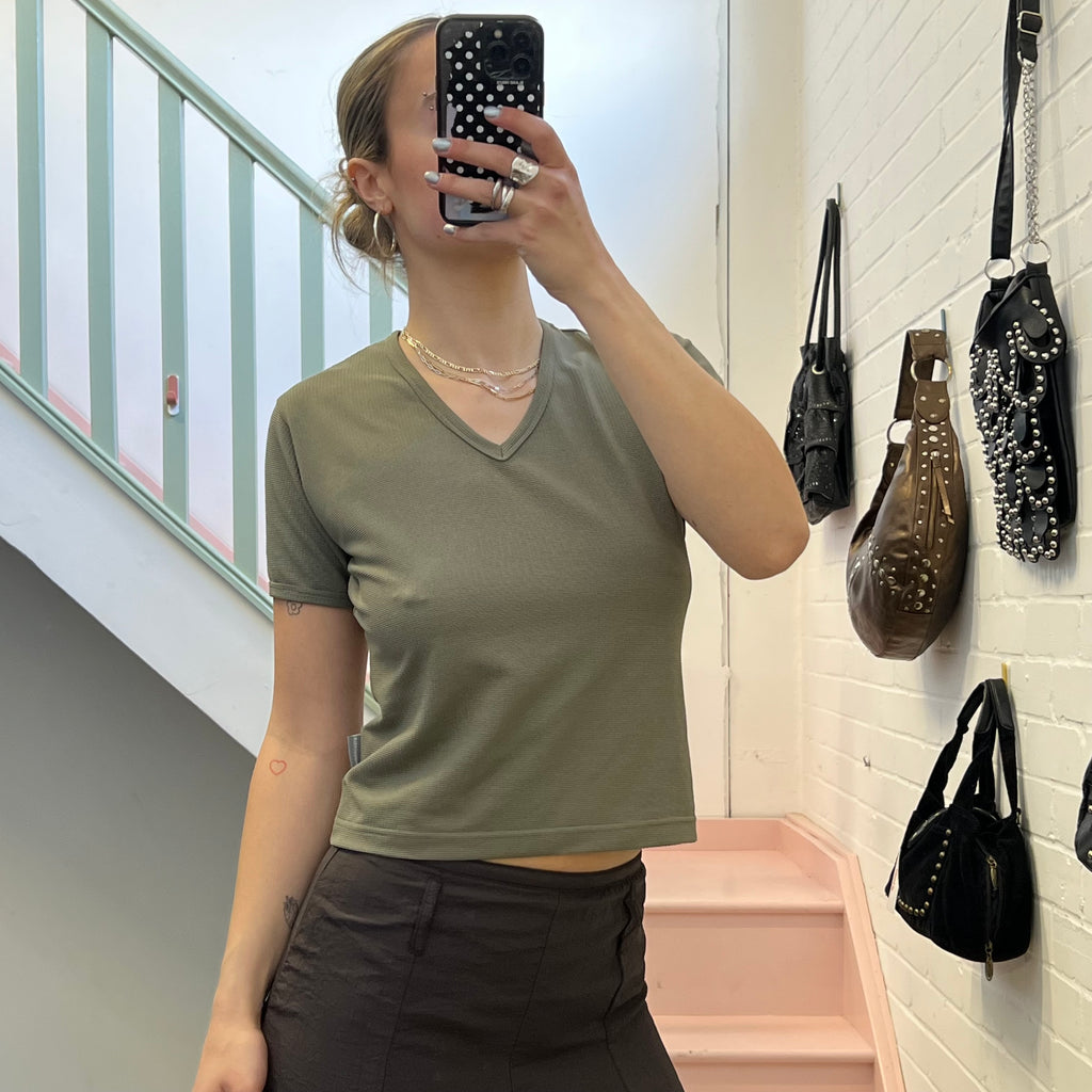 Khaki baby tee