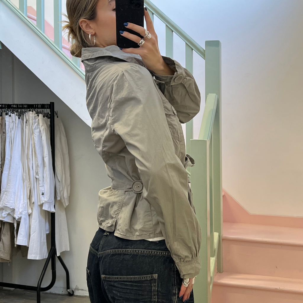 Clockhouse grey lightweight cropped peacoat