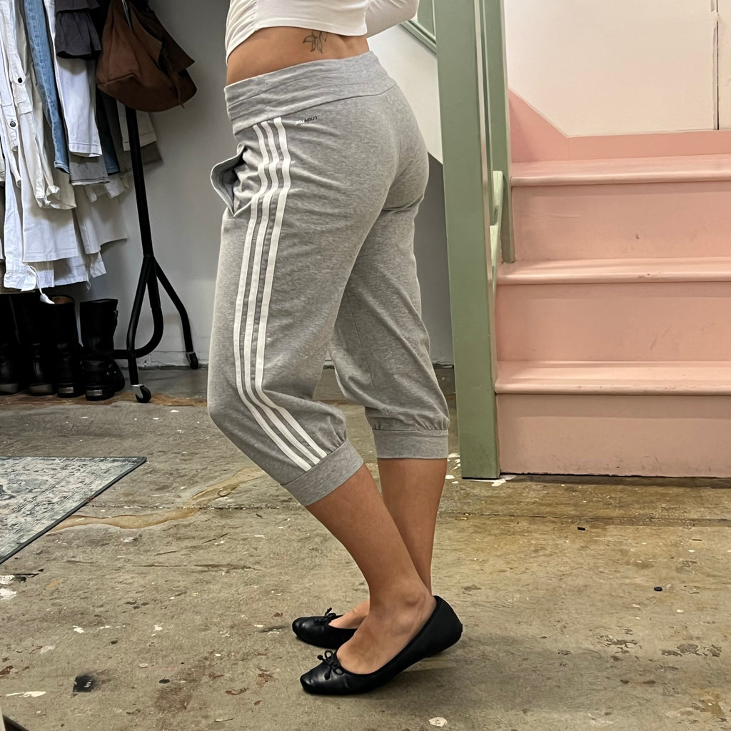 Adidas grey sporty cinched capris