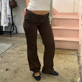 Brown low rise cargo trousers