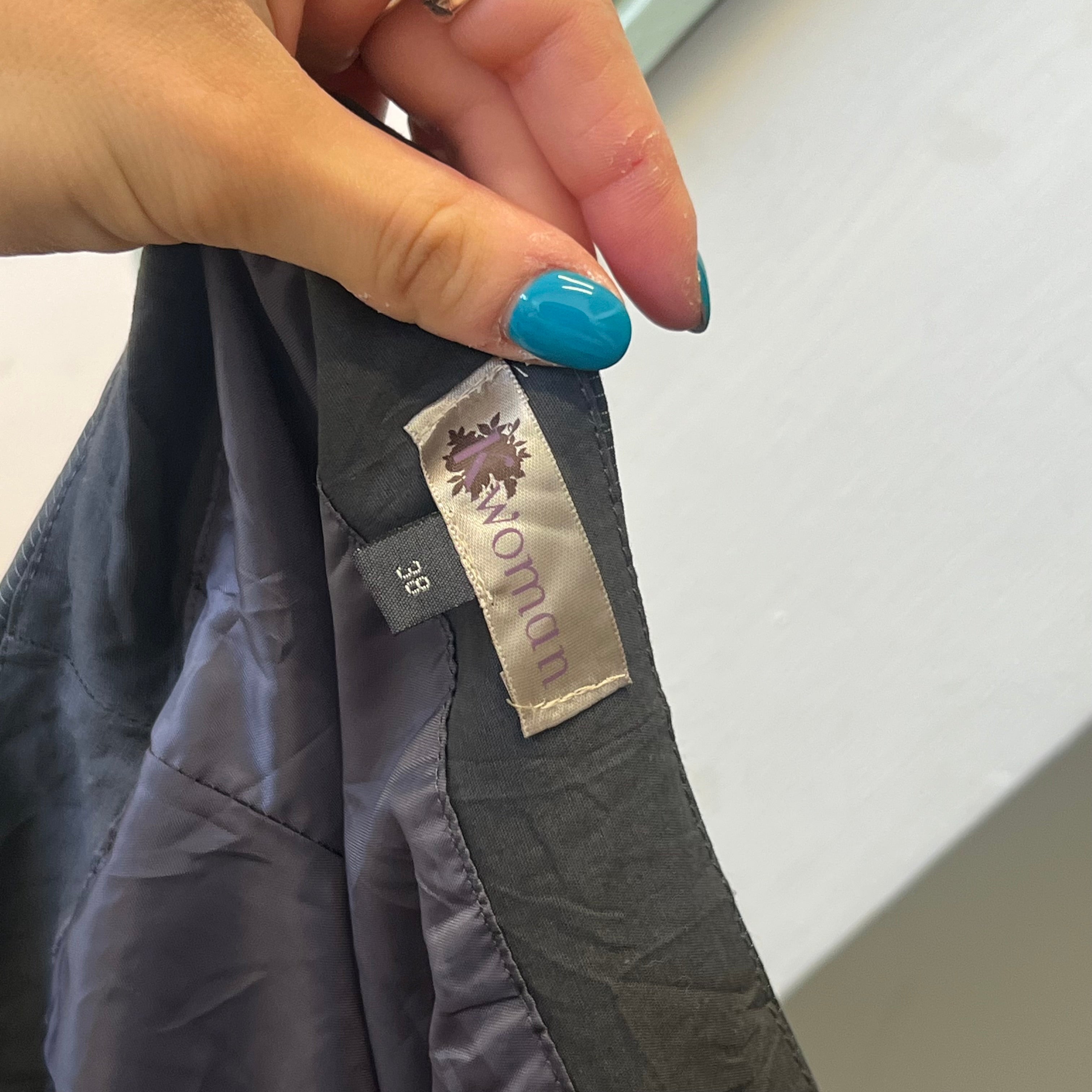 Grey utility layered cargo mini skirt
