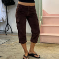 Brown corduroy capris