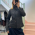 Esprit black zip up utility style jacket