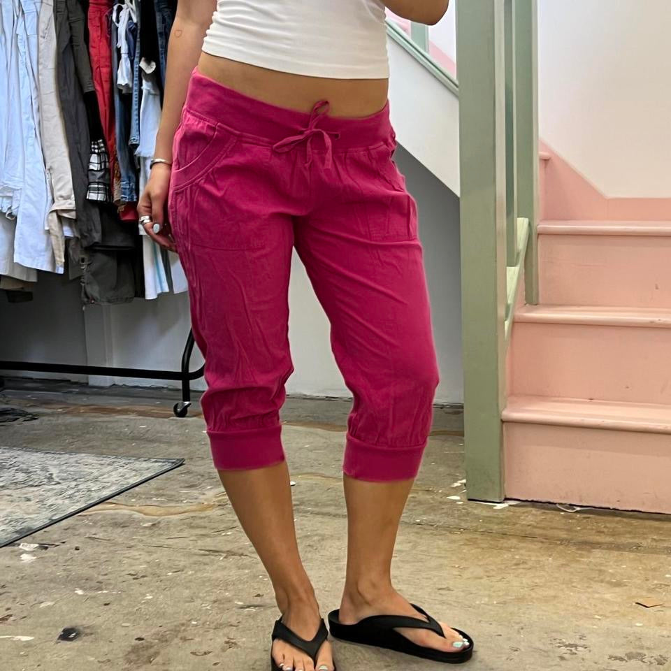 Pink cargo capris