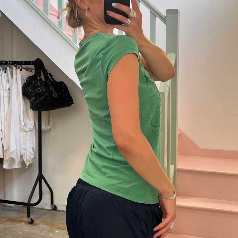 Esprit green printed top