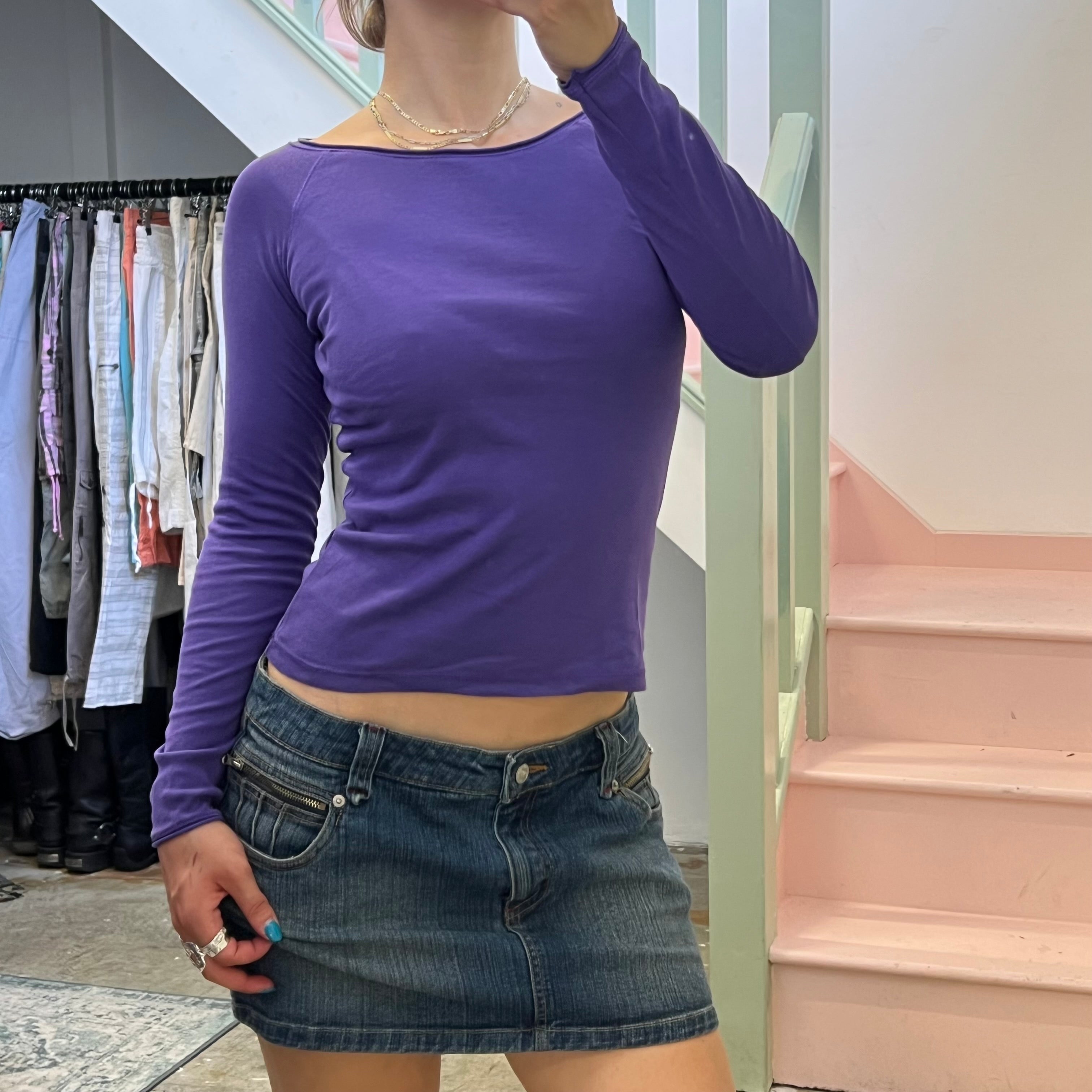 Pimkie purple long sleeve fitted top