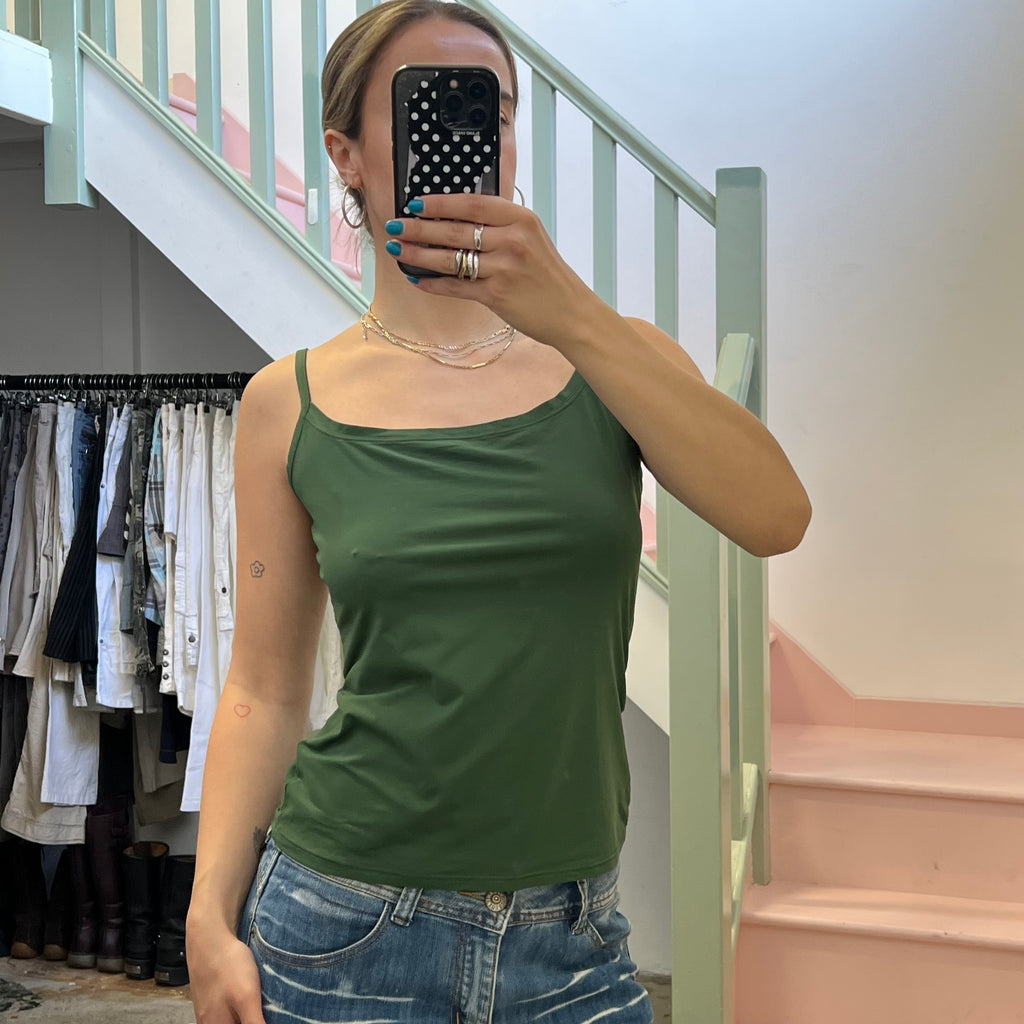 Intimissimi dark green slinky cami