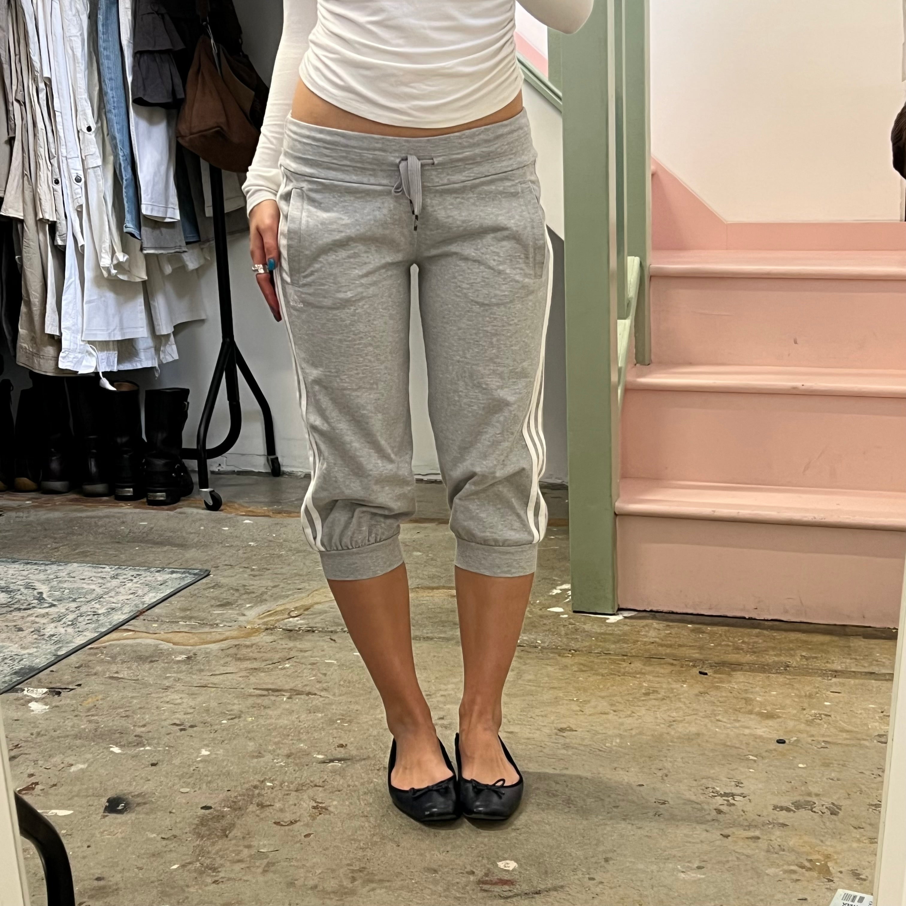 Adidas grey sporty cinched capris