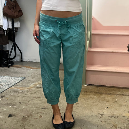 Baby blue cuffed capris