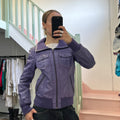 ONLY purple leather bomber jacket