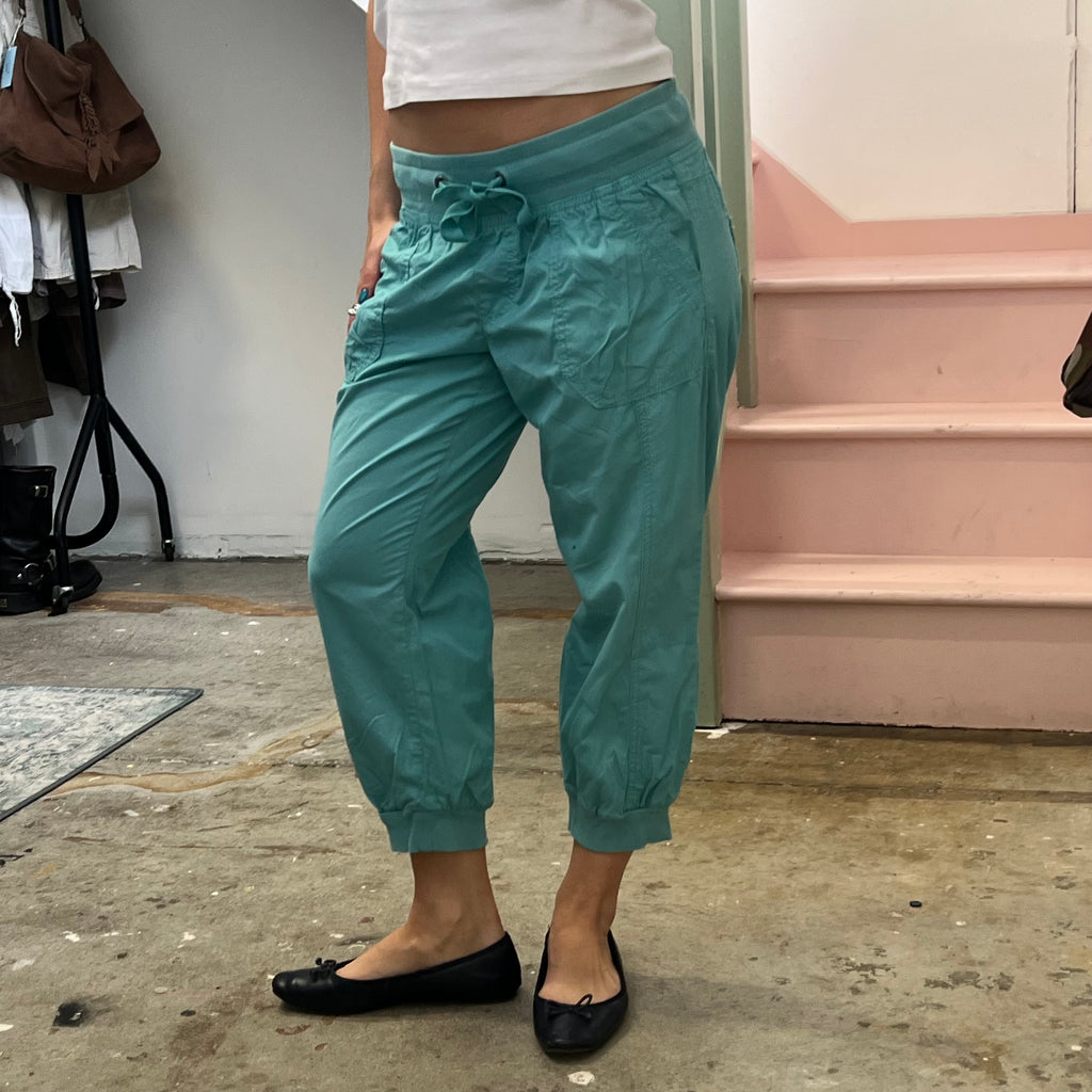 Baby blue cuffed capris