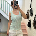 Baby blue lace vest