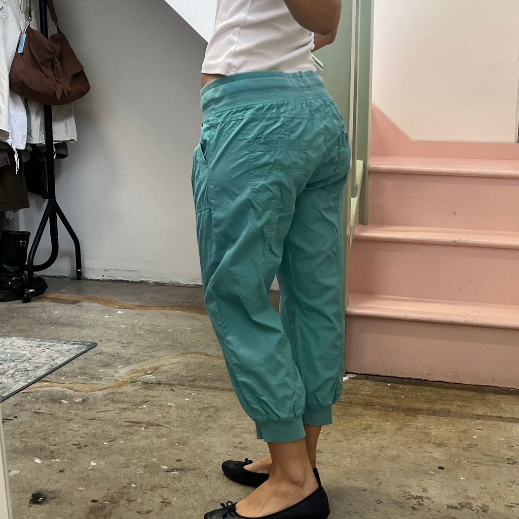 Baby blue cuffed capris