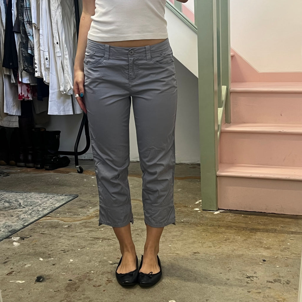 Grey tailored capris