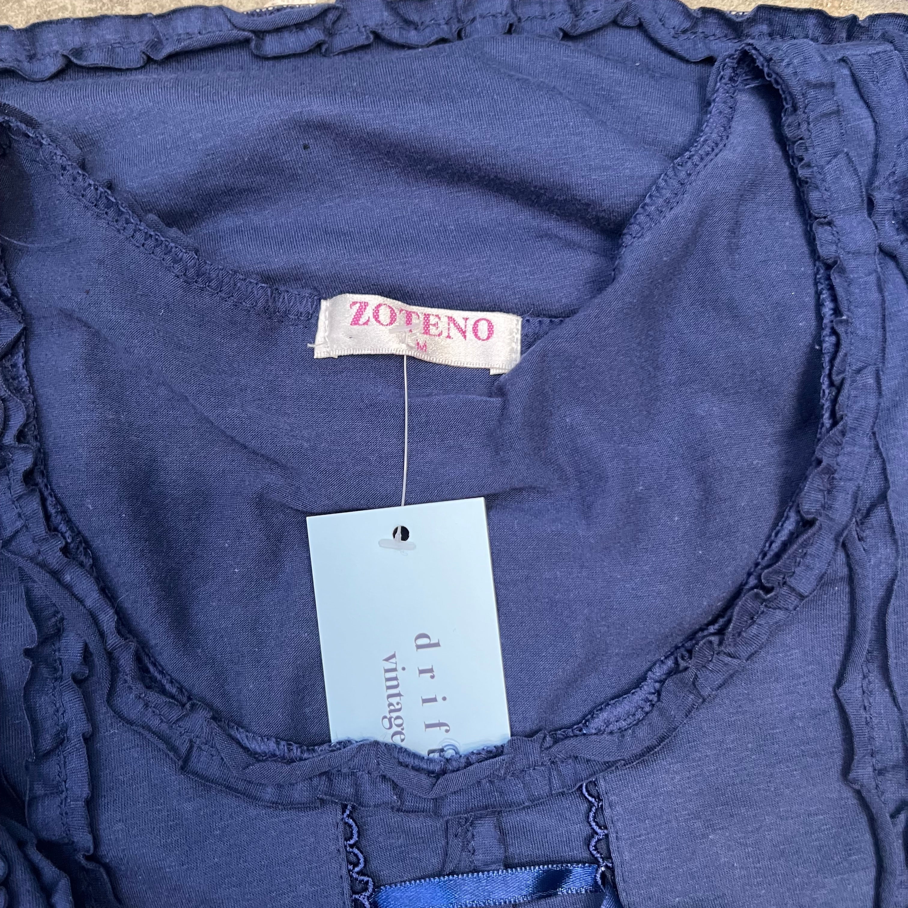 Navy lace up vest top