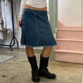 Denim midi skirt