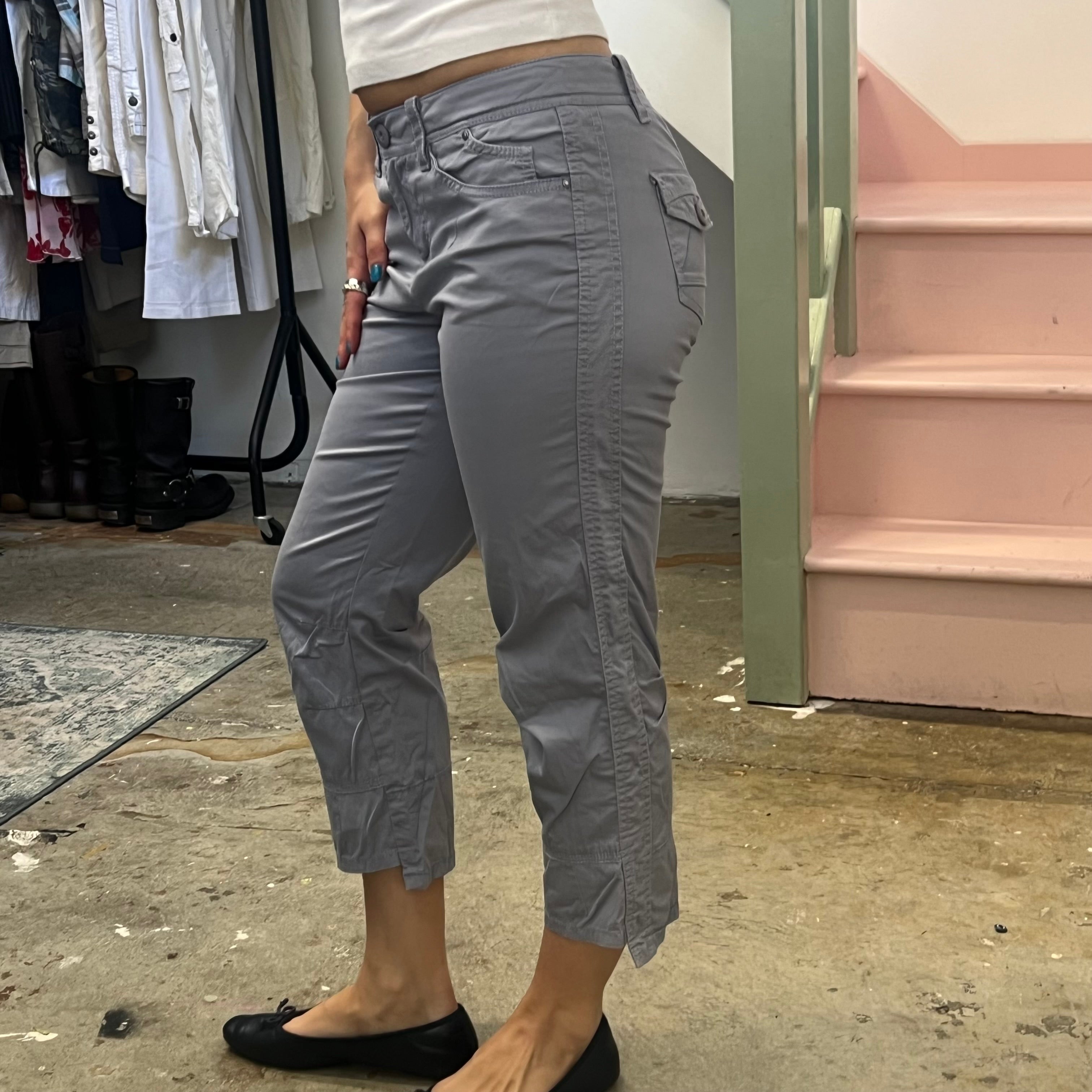 Grey tailored capris