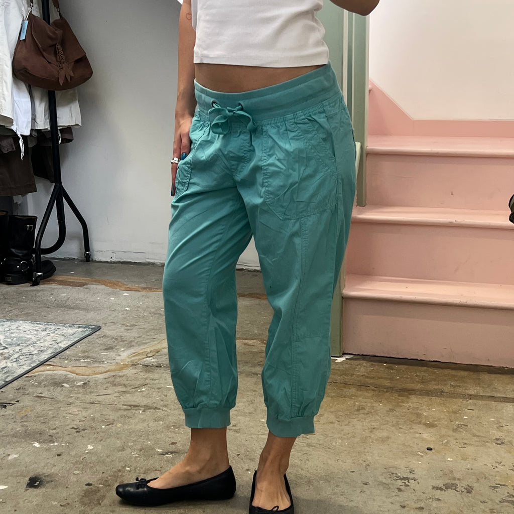 Baby blue cuffed capris