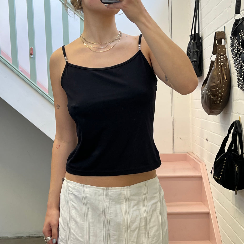 Black beaded strappy cami