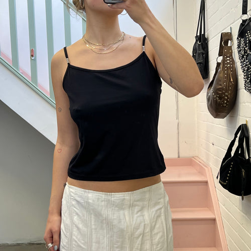 Black beaded strappy cami