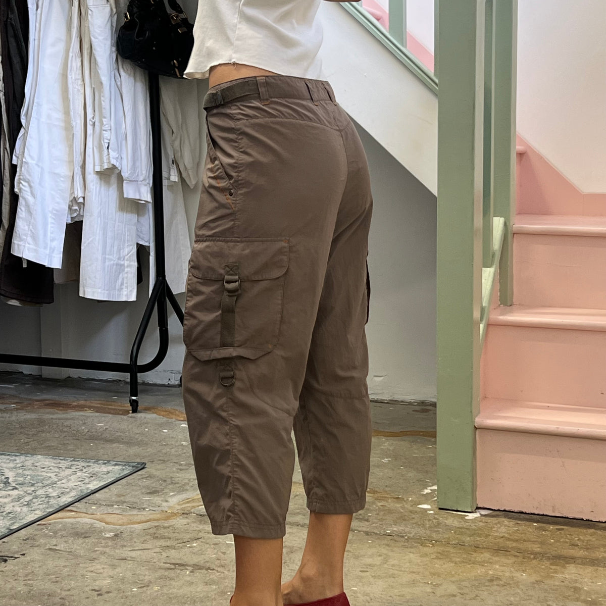 Brown cargo capris