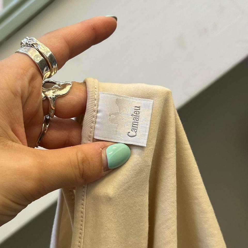 Cream ruched cami