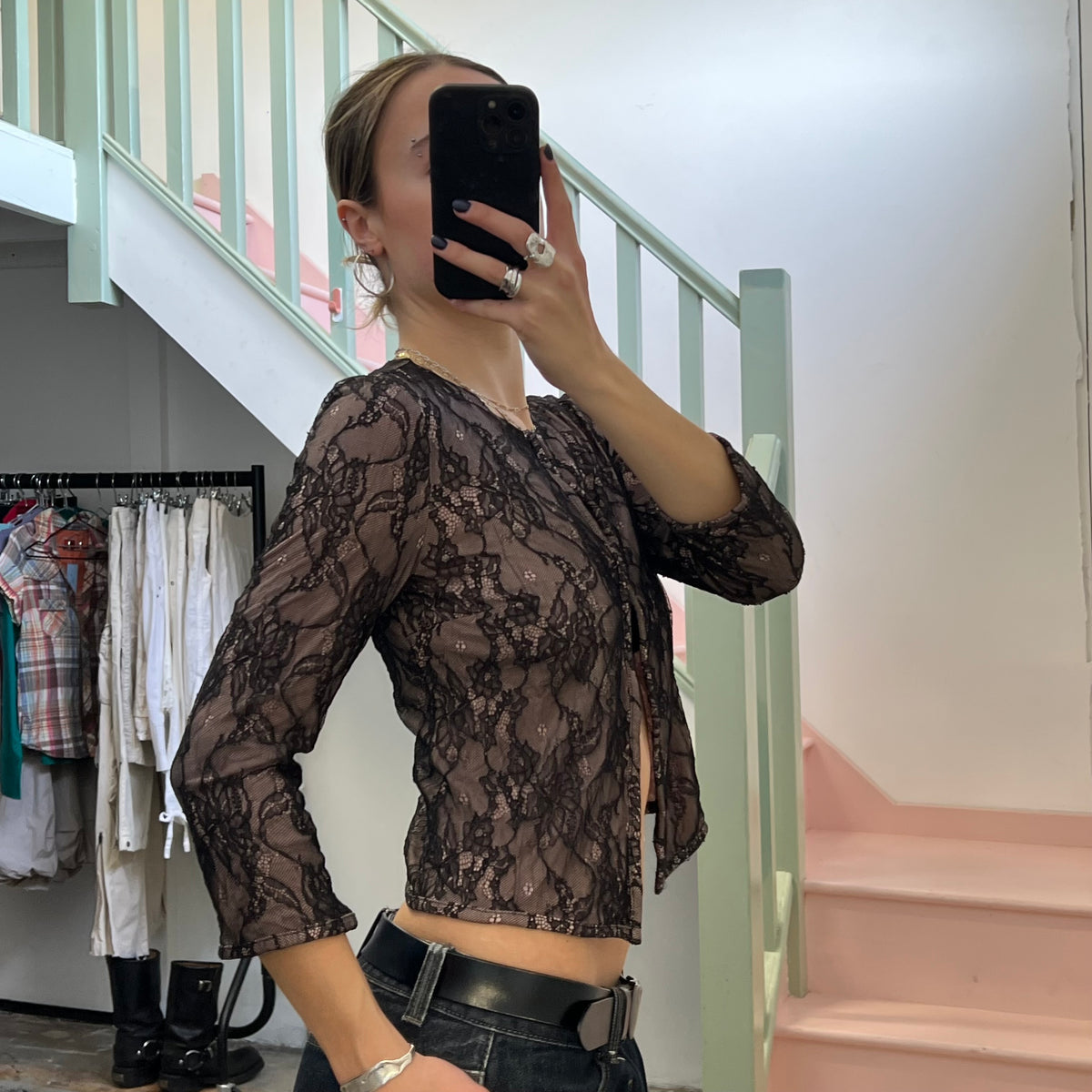 Promod lace hook top