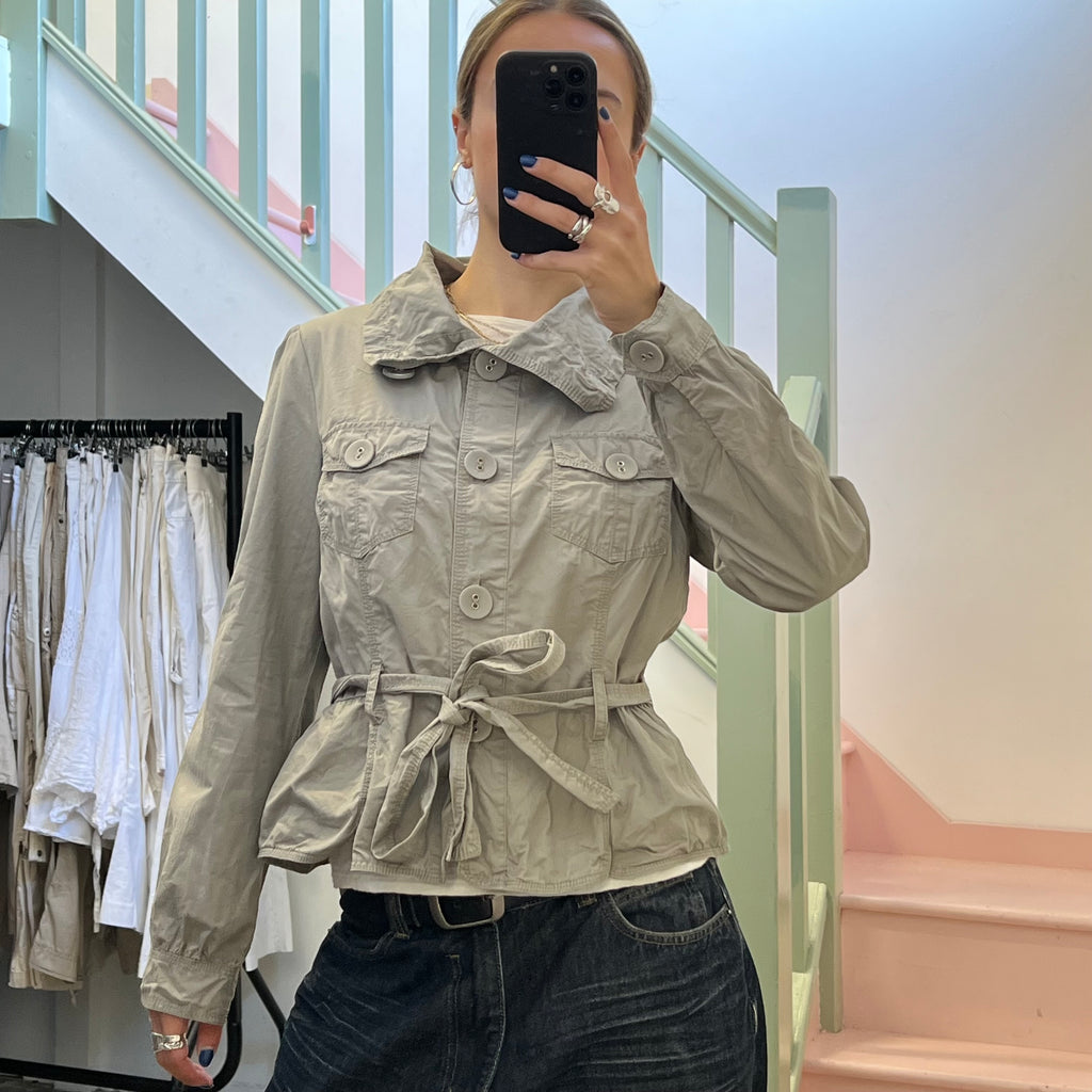 Clockhouse grey lightweight cropped peacoat