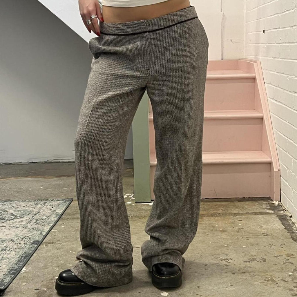 Mexx brown baggy wide leg tailored trousers