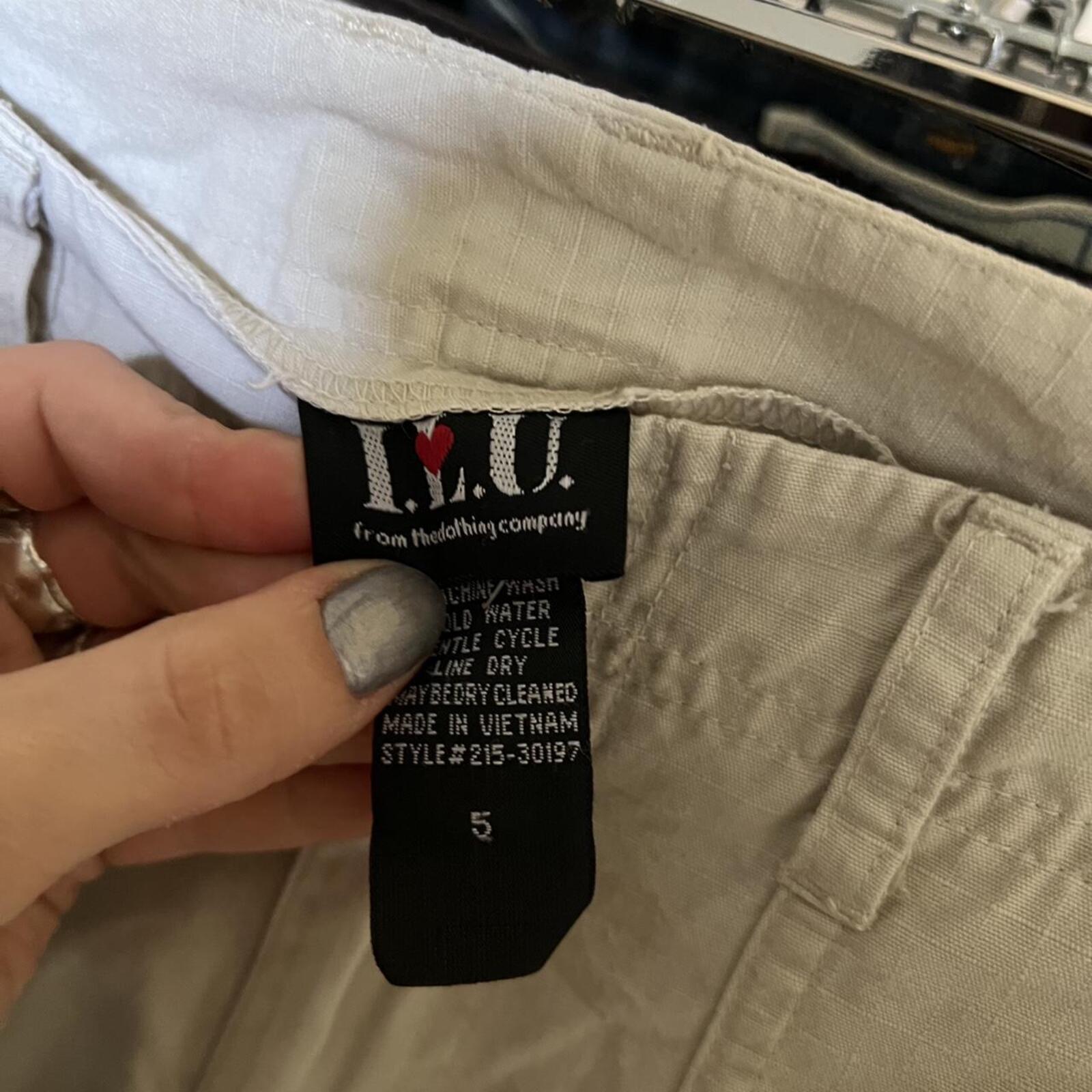 cream wide leg low rise vintage tailored style cargo trousers with pocket detail