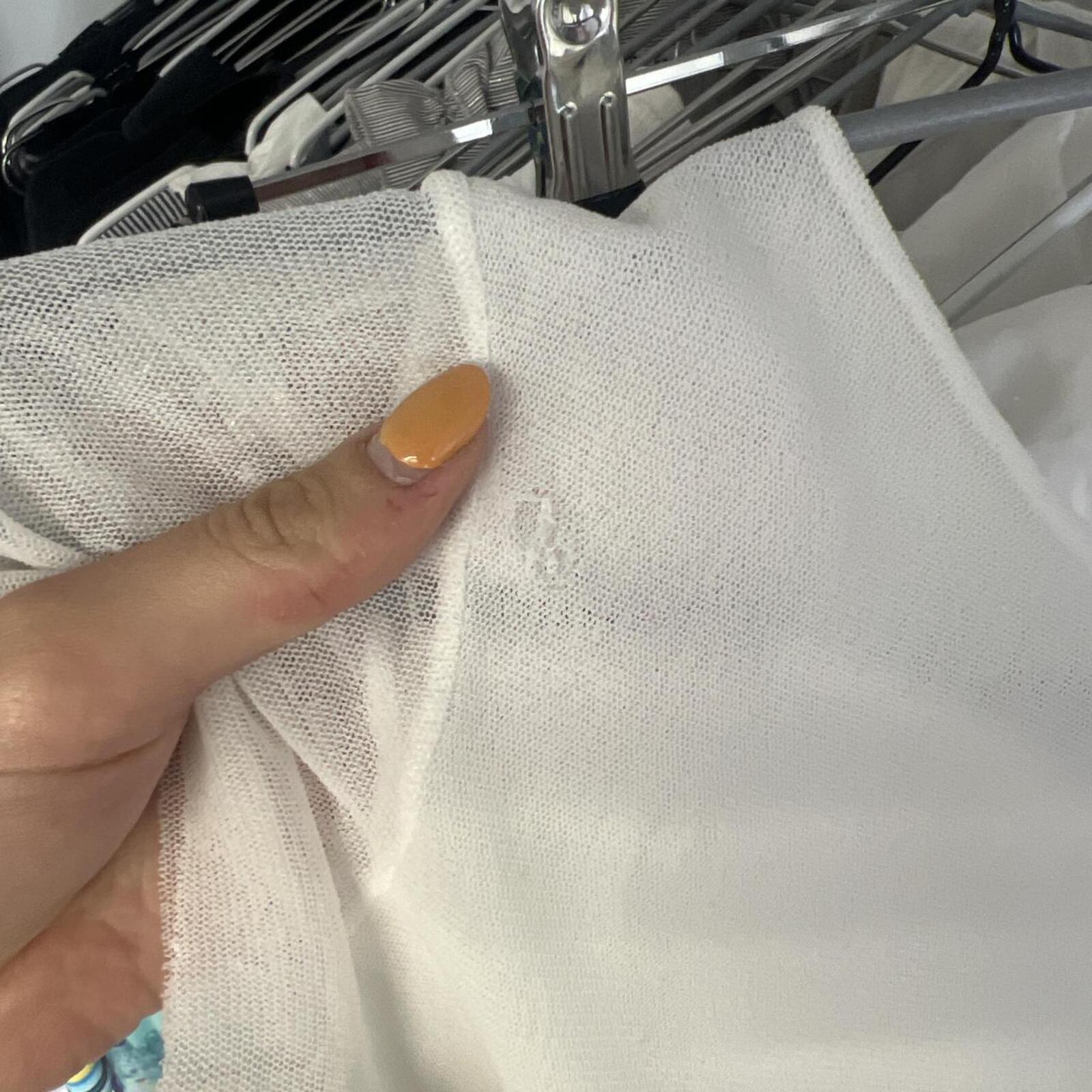 white layered mesh fitted baby tee
