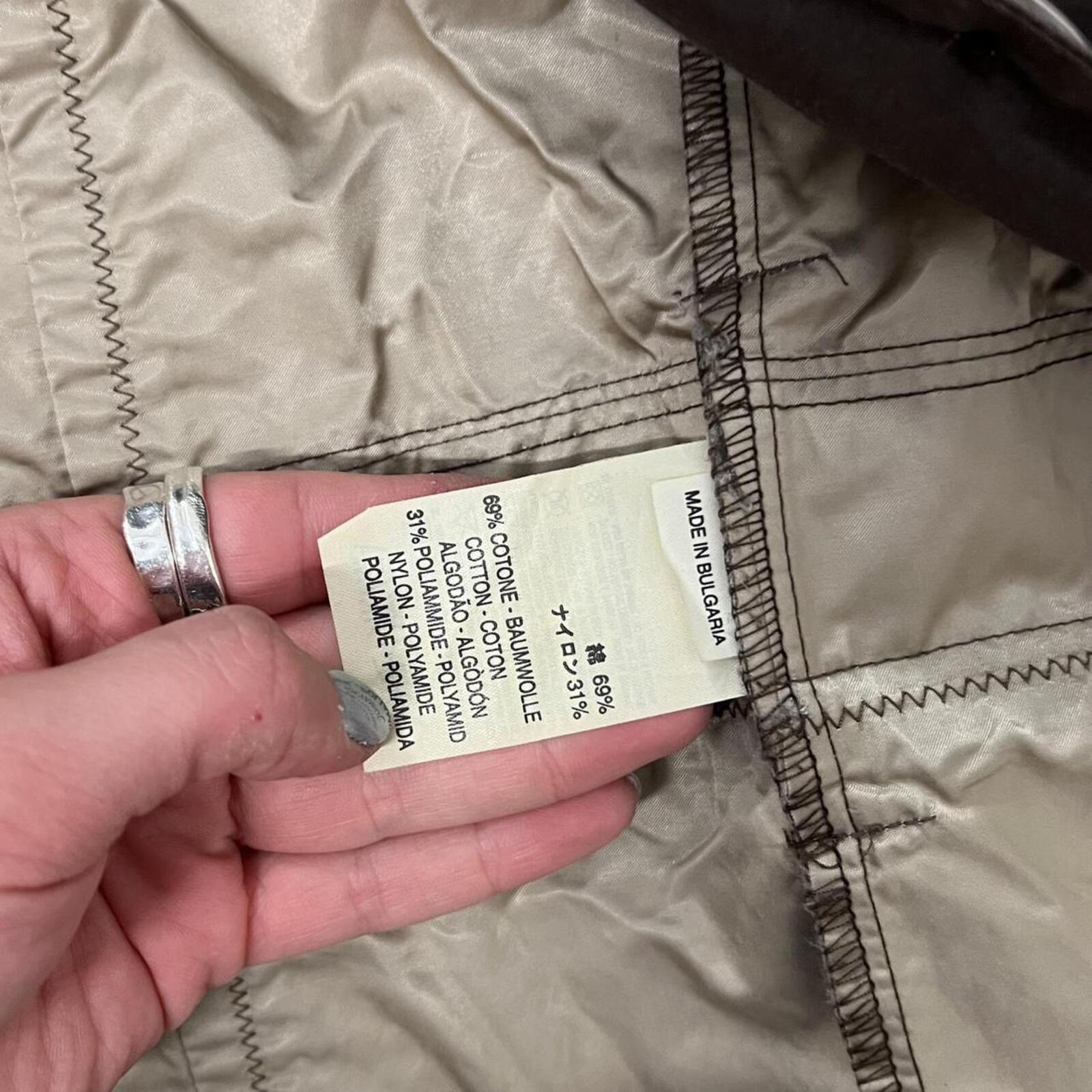 Guess brown and cream utility style button up vintage distressed archival lightweight jacket