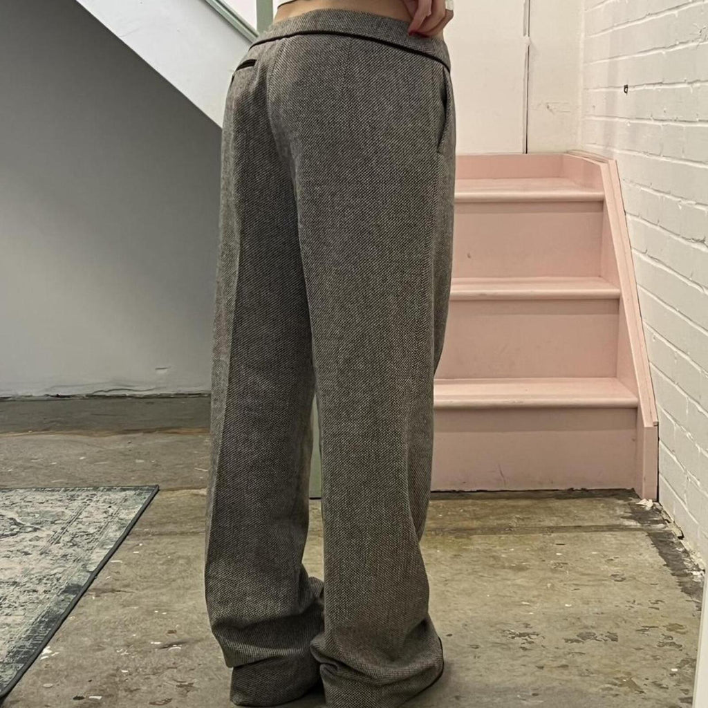 Mexx brown baggy wide leg tailored trousers